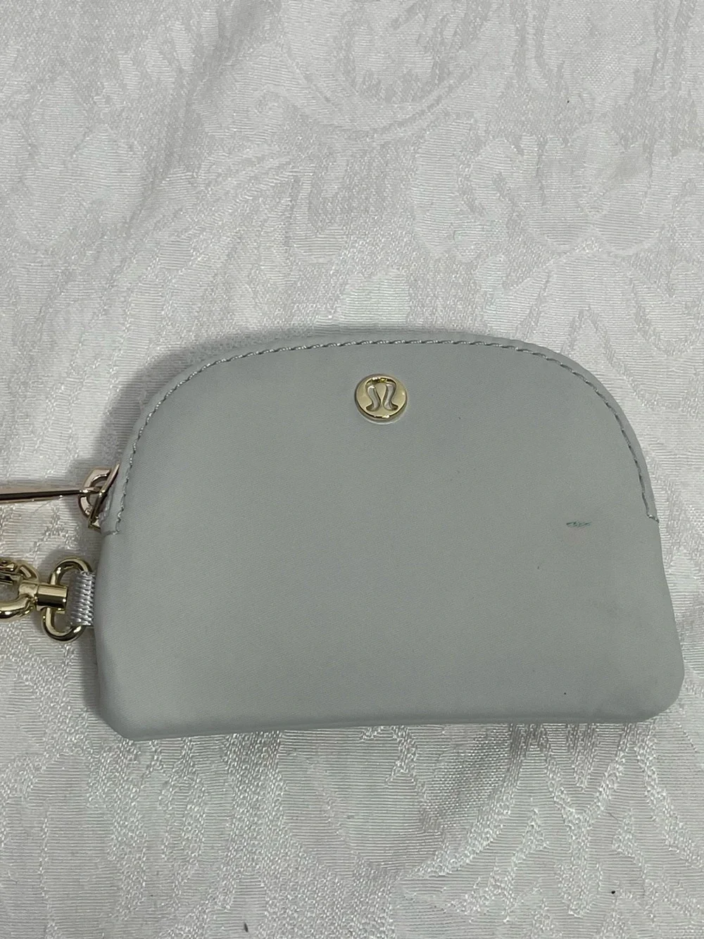 Lululemon NWT Dual Pouch Wristlet in Pink and Light Gray